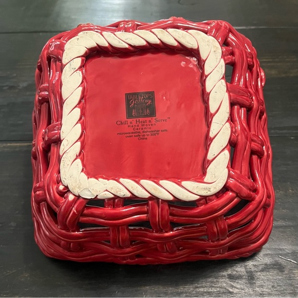 Ceramic Red Woven Chill and Heat Serving Basket - Picture 5 of 9